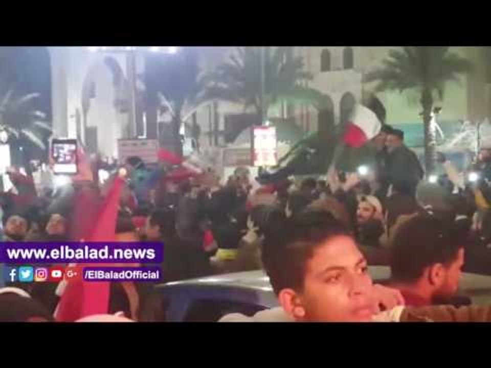 صدى البلد |  ألعاب نارية وهتافات بميدان الحصري عقب فوز المنتخب على بوركينا فاسو