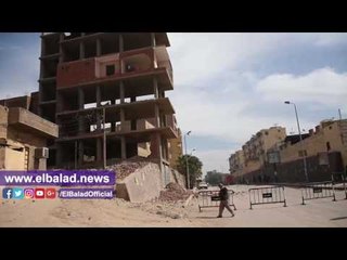 صدى البلد |  إزالة عمارة سكنية بدون ترخيص بأسوان