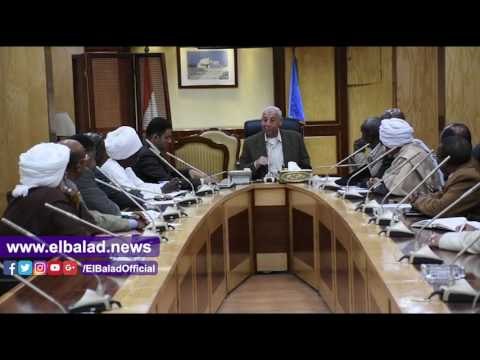 صدى البلد | محافظ أسوان يلتقى ممثلى الجمعيات الزراعية النوبية