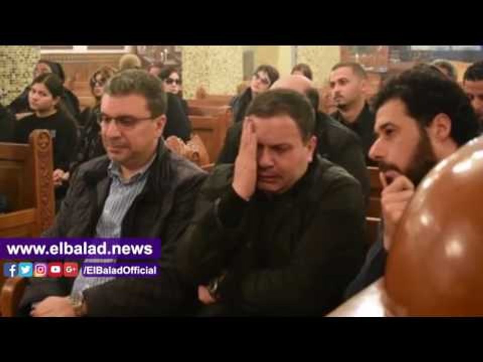 صدى البلد |الليثي و زكي والسعدني  في صلاة جنازة والدة ادوارد .