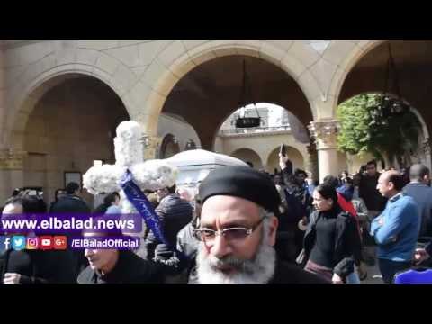 صدى البلد | صلاة الجنازة على دميانة أمير الشهيدة 29 في حادث تفجير البطرسية