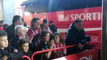 Sporting-Almería: Llegada del Sporting de Gijón