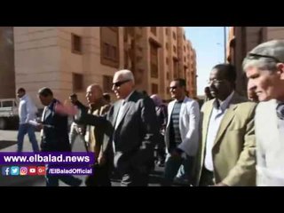 صدى البلد |  محافظ أسوان يتفقد مشروع إسكان الأوقاف ومحطات الصرف الصحى
