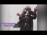 صدى البلد | سقوط الثلوج في  دبي ورأس الخيمة