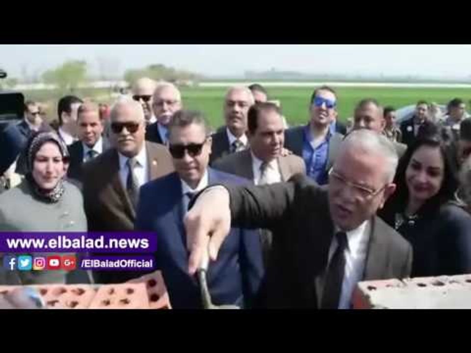 صدى البلد | وضع حجر أساس مجمع الصناعات الصغيرة...