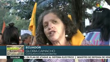 Ecuatorianas toman las calles para exigir respeto a sus derechos