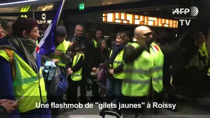 "Gilets jaunes": un flasmob contre la vente d'Aéroports de Paris