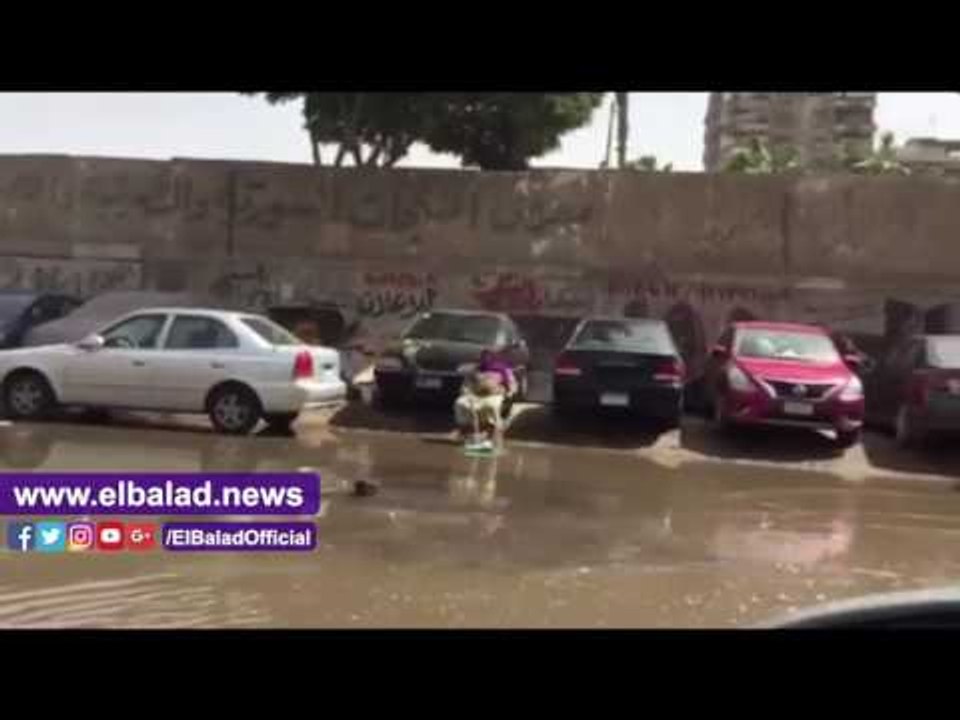 صدى البلد | غرق شوارع المهندسين بمياه الصرف الصحى
