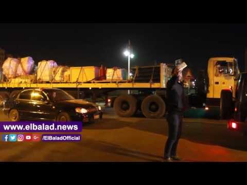 صدى البلد | محاولات إدخال تمثال رمسيس للمتحف تستمر أكثر من 60 دقيقة