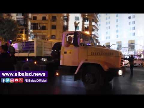 صدى البلد | وصول موكب تمثال رمسيس الثاني قادمًا من المطرية