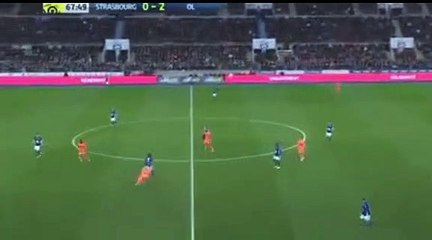 Ajorque goal Strasbourg vs Lyon 1-2