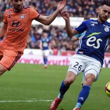 LIGUE 1 : match nul 2-2 entre le Racing Club de Strasbourg et l'Olympique Lyonnais
