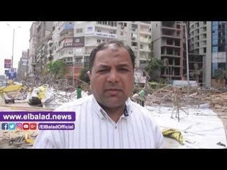 صدى البلد | تدمير 3 سيارات بشارع جامعة الدول بسبب سقوط ثوابت معدنية