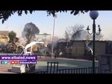 صدى البلد | مدير أمن القاهرة يتفقد حريق صالة الألعاب الرياضية بنادي الجزيرة