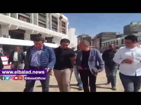 صدى البلد |مرتضى منصور يصطحب إيناسيو في جولة بنادي الزمالك