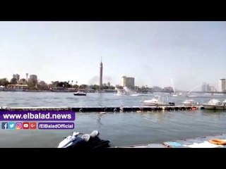 صدى البلد | عروض حية لاخماد حريق بمركب وانقاذ غريق بالانقاذ النهري