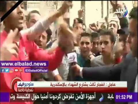 صدى البلد |مواطنون أمام كنيسة مارجرجس: مسلم ومسيحي إيد واحدة