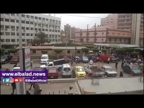 صدى البلد |سيارات تنقل مستلزمات طبية وعلاجية لمصابي حادث ماري جرجس بطنطا