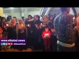 صدى البلد | «شموع الوفاء» من مسلمي طنطا امام كنيسة مارجرجس بطنطا