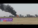 صدى البلد | انفجار خط غاز بالقاهرة الجديدة
