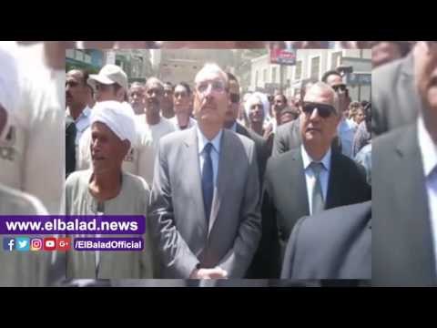 صدى البلد | تشييع جنازة شهيد الواجب بسانت كاترين من مسجد عمر بن عبد العزيز ببني سويف