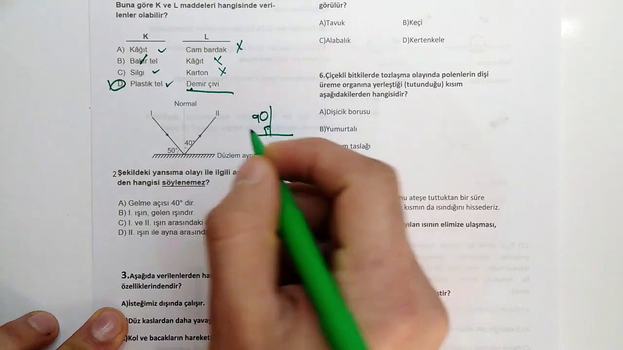 6.Sınıf Fen Bilimleri  2. Dönem 1. Yazılı Soruları ve Çözümü 2019 #CkmkAkademi #Eğitim