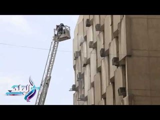 صدى البلد |السيطرة على حريق مبنى تأمينات وسط القاهرة