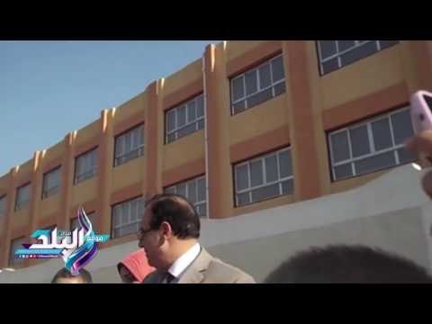 صدى البلد | وضع حجر اساس مدرسة السيسى وسط زغاريد وهتافات تحيا مصر