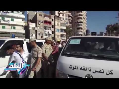 صدى البلد | جنازة عسكرية مهيبة لشهيدى الواحات البحرية