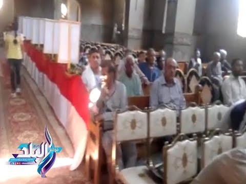 صدى البلد | توافد المصلين علي كنيسة مارجرجس بنزلة حنا ببني سويف استعدادا لقداس الأربعين