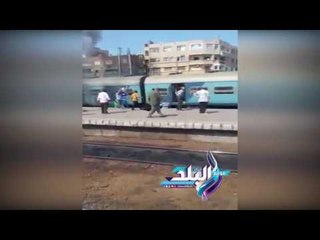 صدى البلد | إخماد حريق في قطار "بنها - بورسعيد"