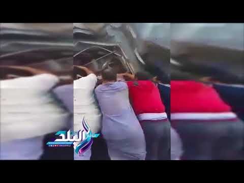 صدى البلد | فيديو جديد يظهر اللحظات الأولى لحادث قطاري الإسكندرية