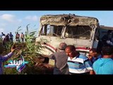 صدى البلد | ننشر فيديو جديد لحادث تصادم قطارين بالاسكندرية