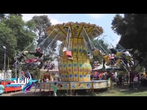 صدى البلد | الأطفال يسبحون في نيل القناطر احتفالا بالعيد