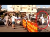 صدى البلد | سيارة تقتحم كمين لتأمين حفل « عمرو دياب » بالغردقة وتصيب ضابط شرطة