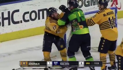 ECHL Norfolk Admirals 1 at Worcester Railers 6
