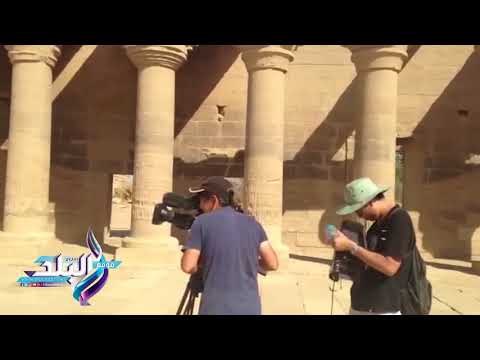 صدى البلد | وفد تلفزيونى يابانى يصور برنامجًا وثائقيًا عن ملكات الفراعنة بأسوان