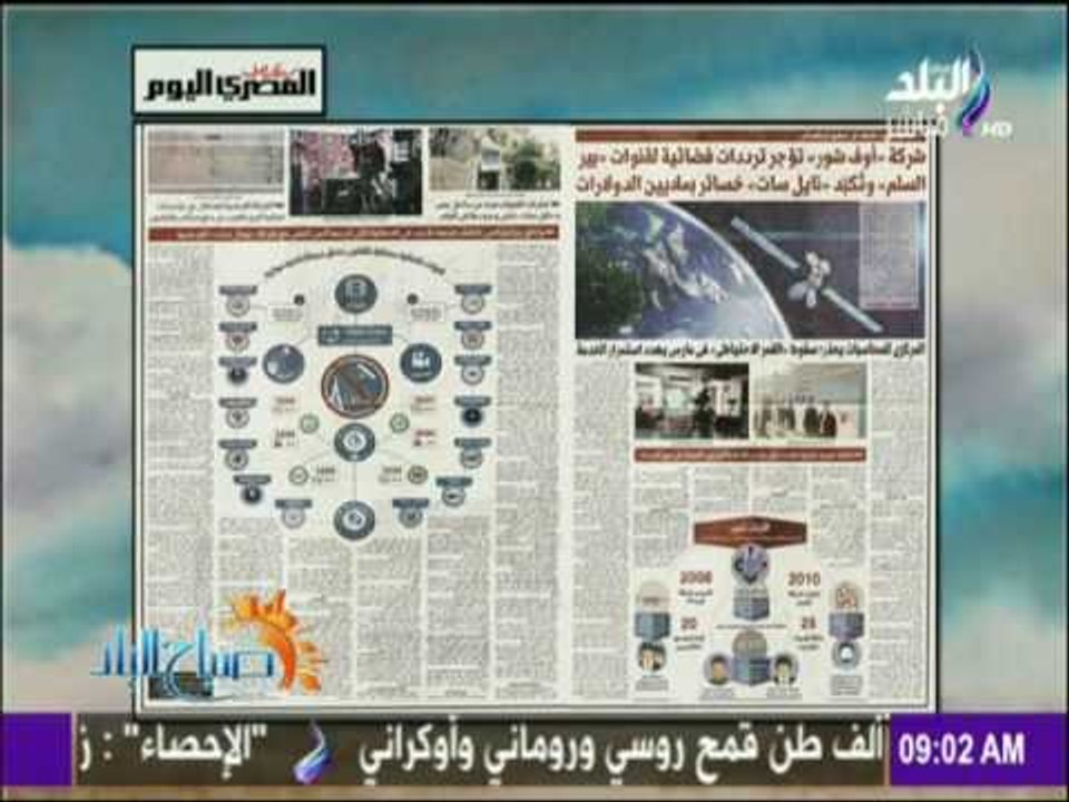 صباح البلد - شركة تؤجر ترددات فضائية لقنوات بير السلم وتكبد نايل سات  خسائر بملايين الدولارات