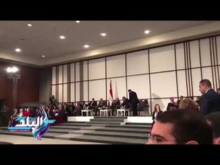 صدى البلد | السيسى يشهد جلسة نموذج محاكاة مجلس الأمن بمنتدى الشباب