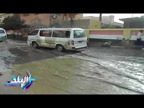 صدى البلد | إنفجار ماسورة مياه شرب رئيسية بمدينة الفيوم