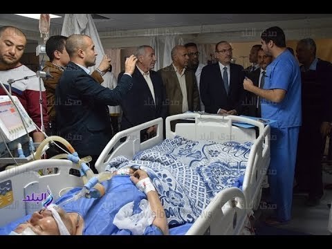 صدى البلد | محافظ بني سويف يتابع الحالة الصحية لمصابي حادث الصحراوي