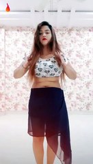 Girl wearing short clothes dancing