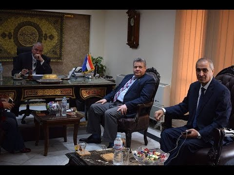 صدى البلد | القاضي ووفد جامعه بنها يقدمون التهانى لمدير أمن القليوبيه بأعياد الشرطه