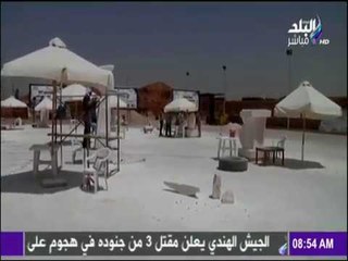صباح البلد - سمبوزيوم النحت الأول 2017  بنادي المقاولون العرب وزيارة فاروق حسني له