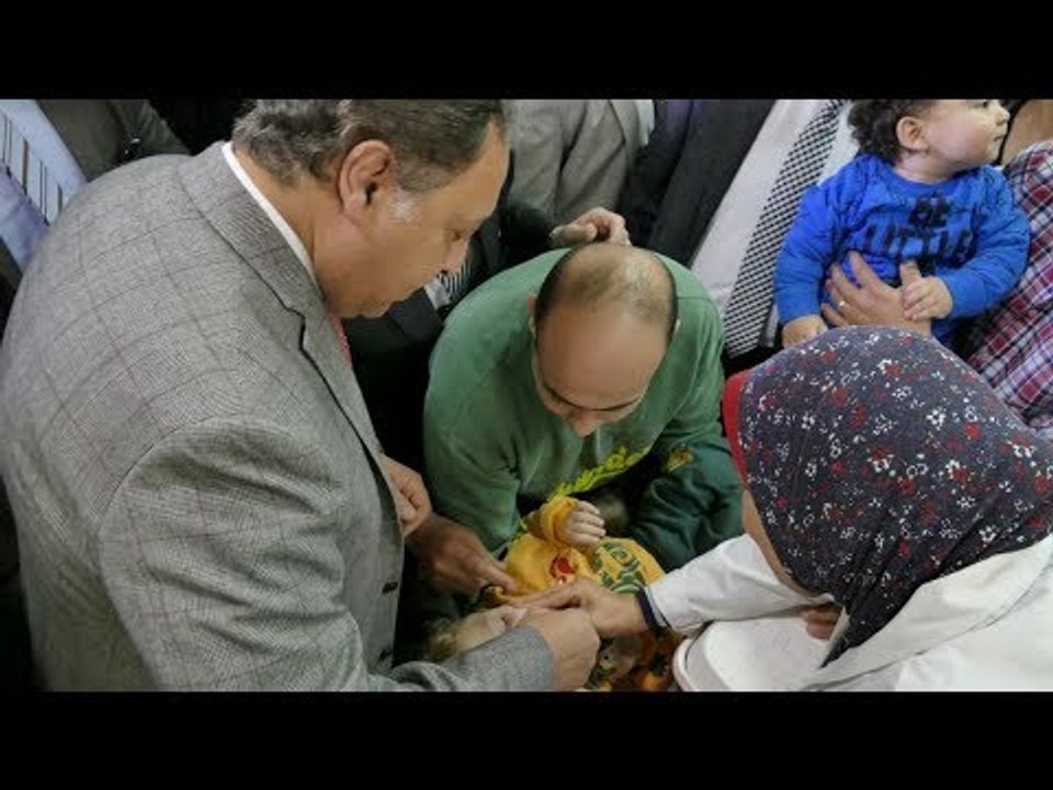 صدى البلد |  وزير الصحة يطلق الحملة القومية للتطعيم ضد شلل الأطفال