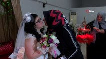 Down sendromlu genç kızın düğün hayali gerçek oldu