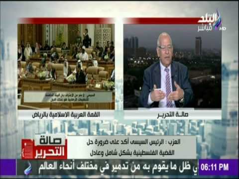 العزب: الرئيس السيسي أكد علي ضرورة حل القضية الفلسطينية بشكل شامل وعادل