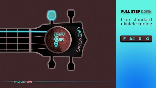 FULL STEP DOWN UKULELE TUNING - Ukulele tuner