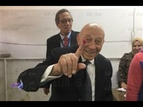 انتخابات مصر2018 : رئيس المجلس القومي لحقوق للانسان يدلي بصوته في إحدى لجان مصر الجديدة