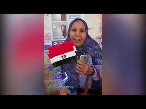 صدى البلد | سيدة تلقى خطبة على الناخبين بلجنة بـ البساتين لدعم مصر وجيشها